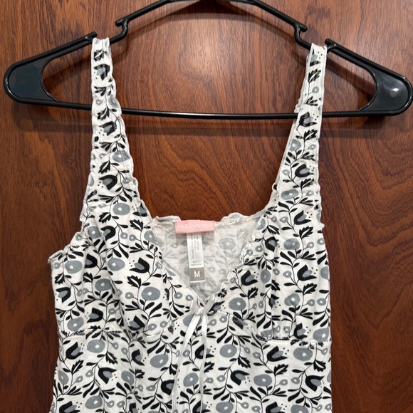 Steve Floral Tank Top - Black & Gray Sleeveless‎ Top - Size M Summer Stylish - Picture 2 of 6